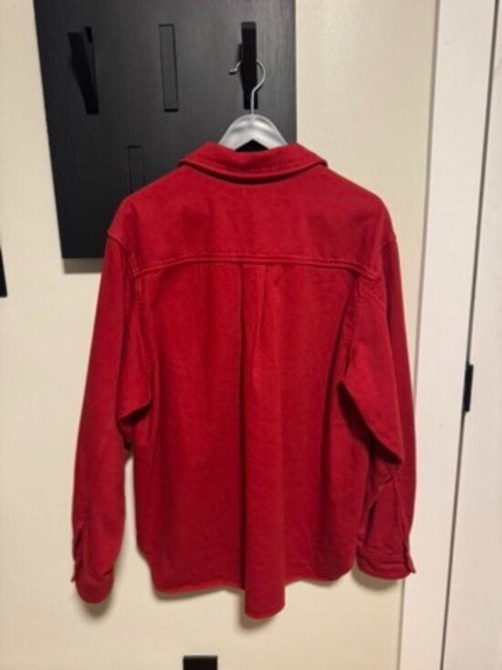 Ozma Zip Popover, Broken Twill, Tomato Medium - Picture 6 of 7